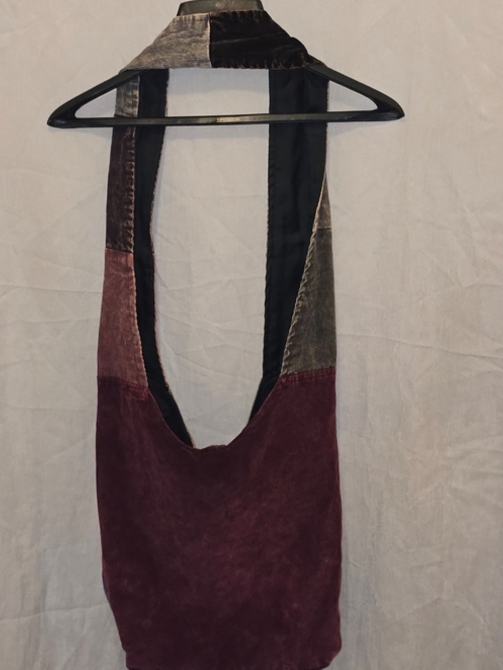 Handcrafted Patchwork Peace Sign Bag - Picture 3 of 7
